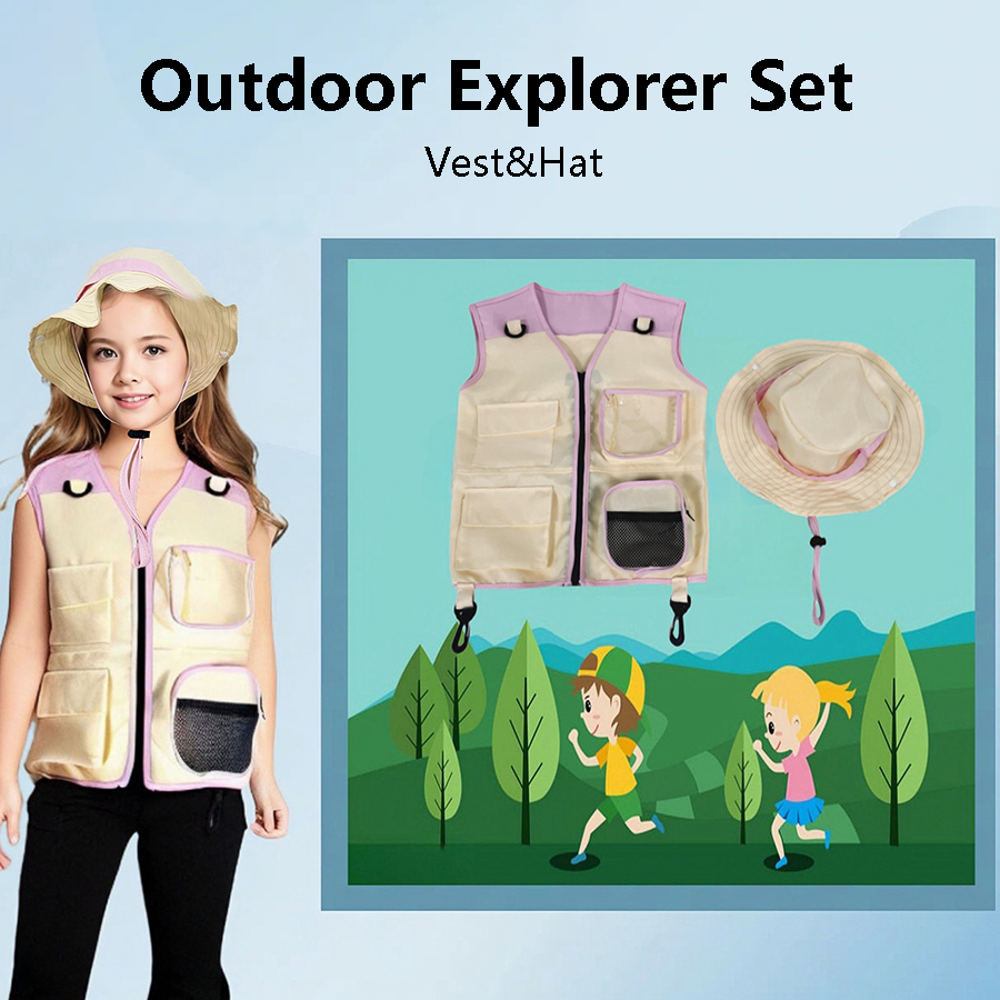Outdoor Adventure Activities For Kids - Детский костюм из жилета и шляпы