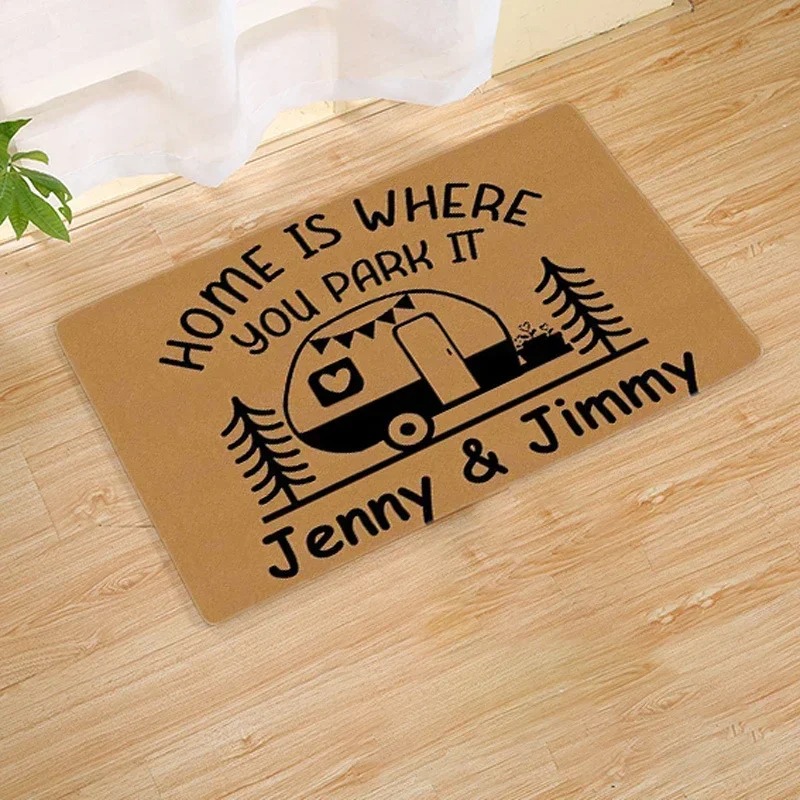 Outdoor Adventure Names - Коврик для пола с рисунком для