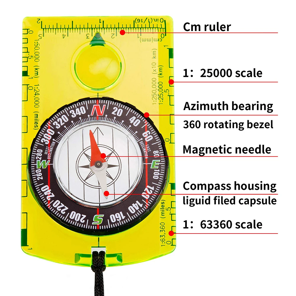 Водонепроницаемый компас, улич – обзор и цена Map Compass Orienteering