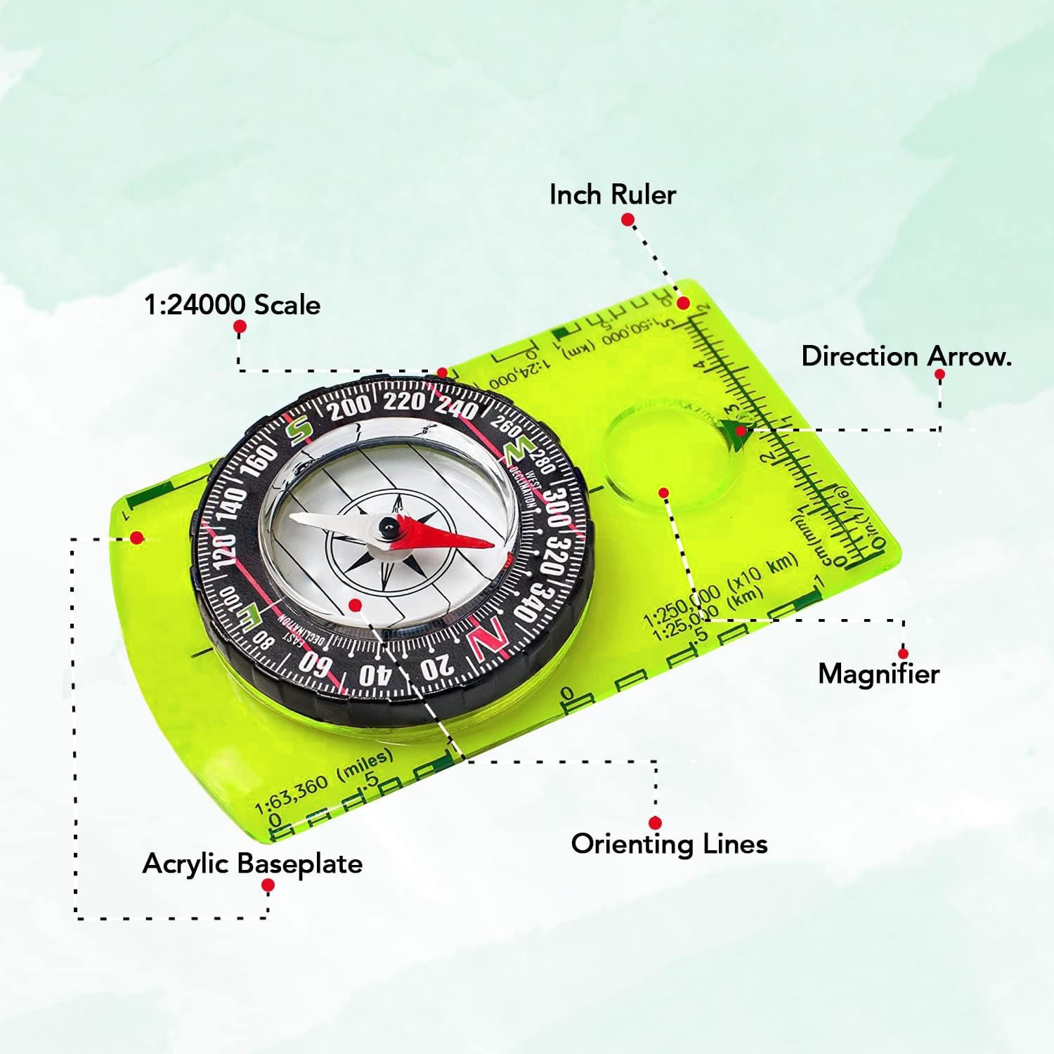 Компас для ориентирования YANB – обзор и цена Map Compass Orienteering